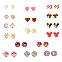 FASHION MICKEY & MINNIE PLUS FRIENDS 16PRS STUD EARRING SET