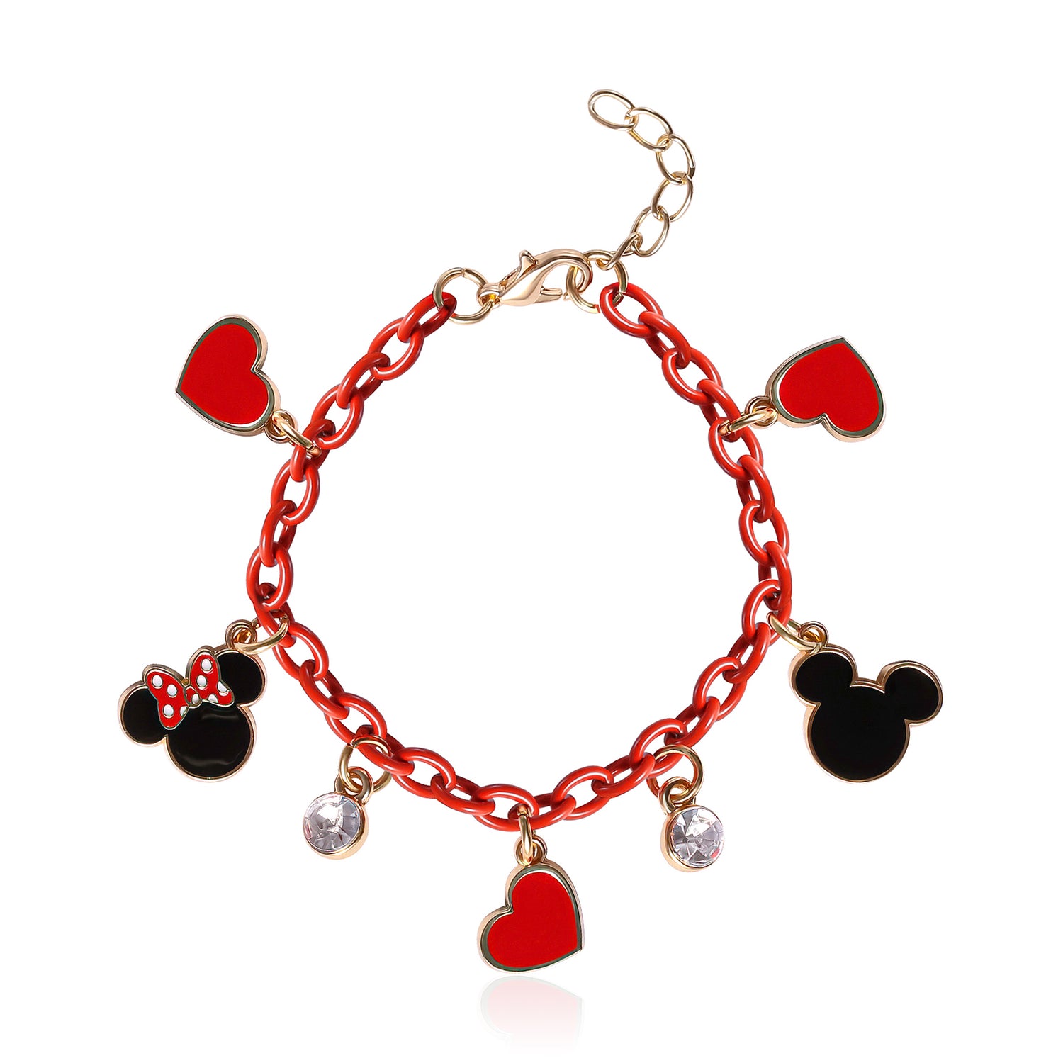 Disney Minnie Mouse Charm Bracelet - Heart & Icon Design