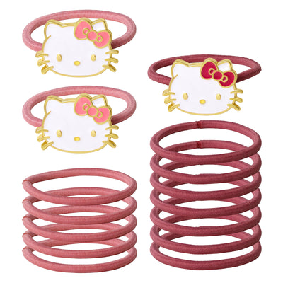 Hello Kitty Hair Ties Pack of 15 Official License, Elastic Bands for Hair