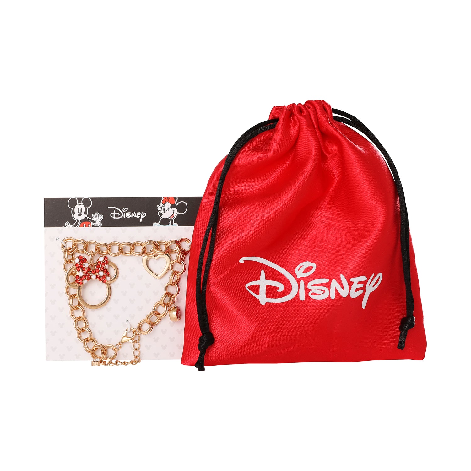 Disney Minnie Mouse Bow Charm Bracelet, 7 +1'' Chain