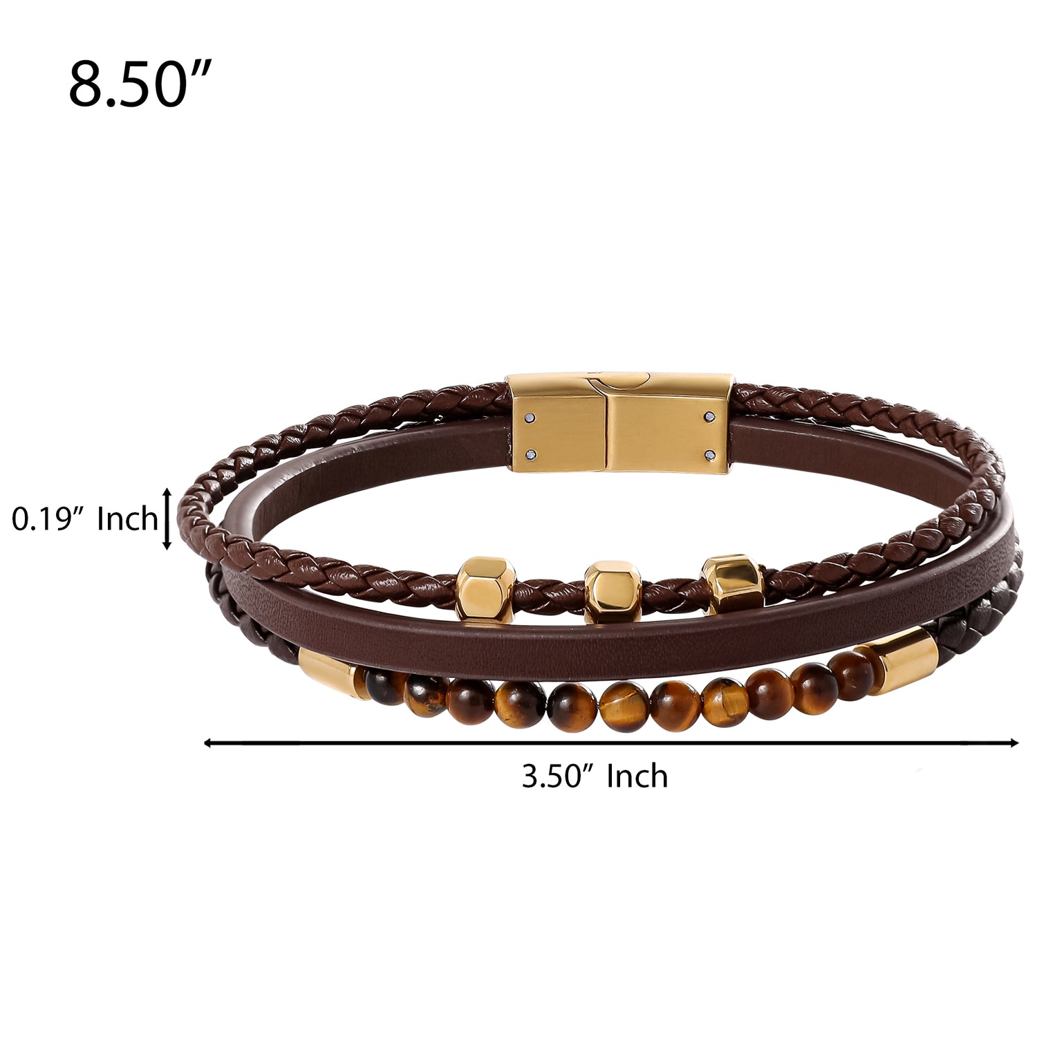 Lucky Brand Stainless Steel (316L) Triple Row Cord Bracelet