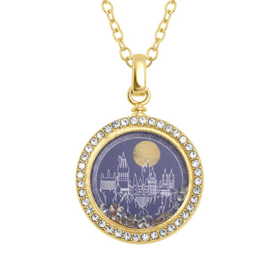 Harry Potter Hogwarts Castle Shaker Pendant Necklace for Women, 16"+2"
