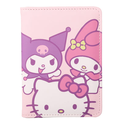Hello Kitty and Friends Pink Passport Holder for Travel Official License, Sanrio Passport Cover for Women