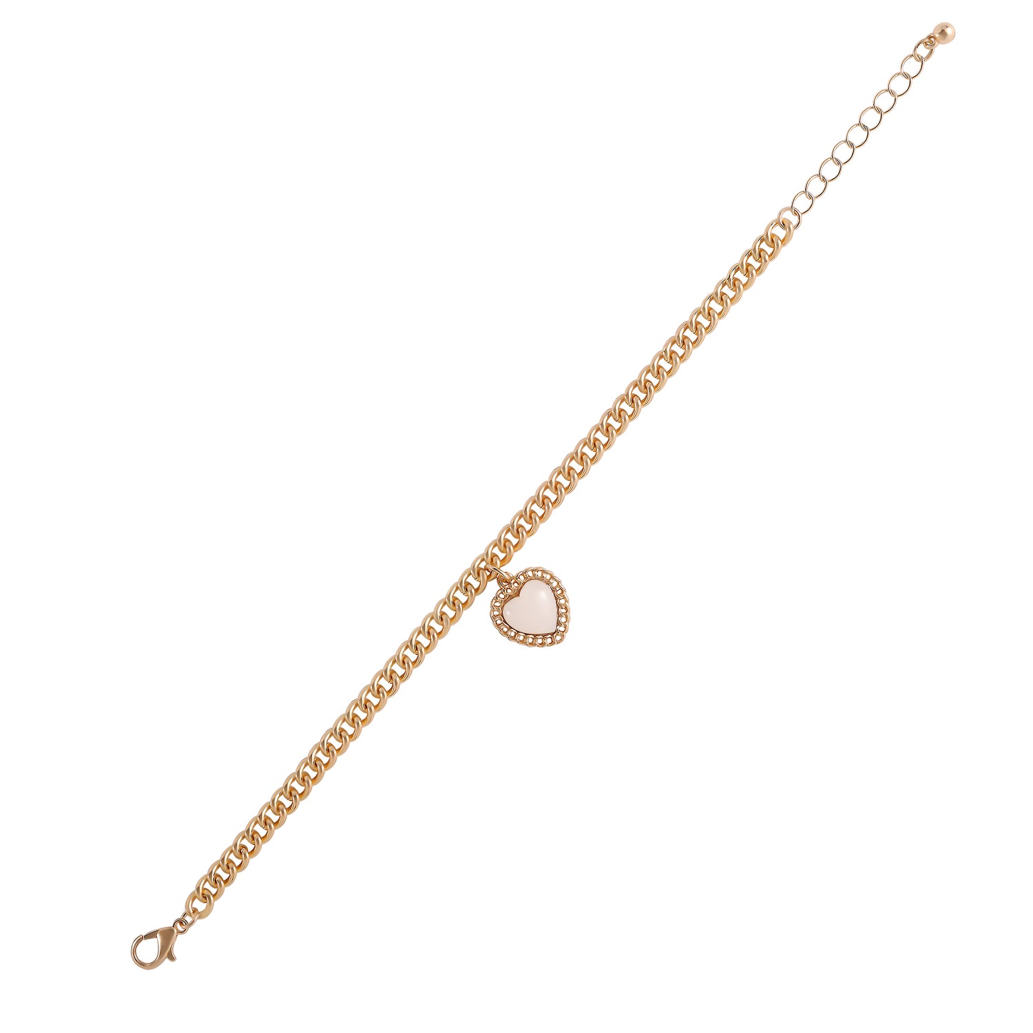 Jessica Simpson Set of 3 Pink and Gold-Tone Beaded Stretch Bracelets