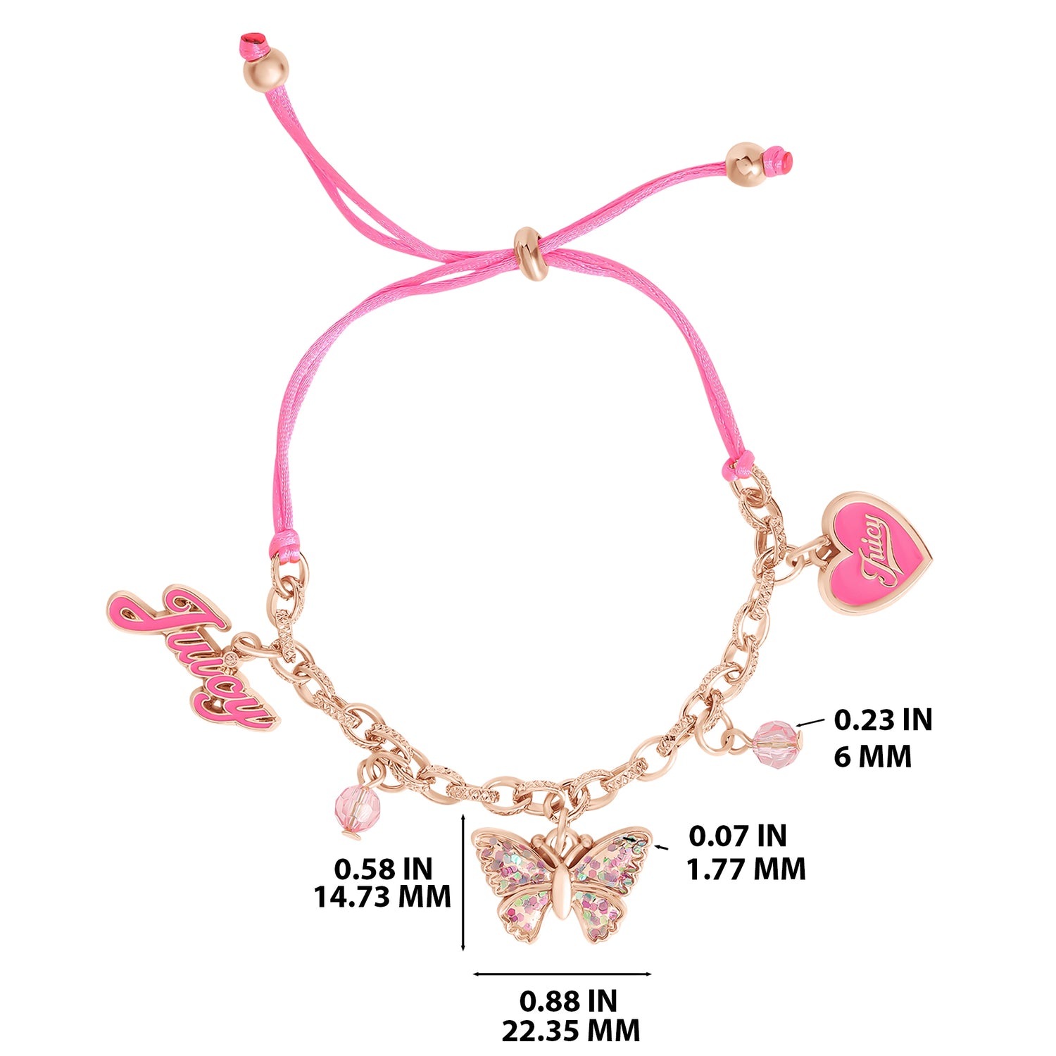 Juicy Couture Pink Charm Bracelet