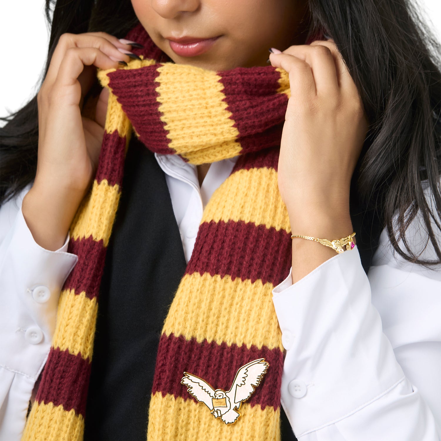 Harry Potter Hedgwig Pin Official License, Gold-Tone