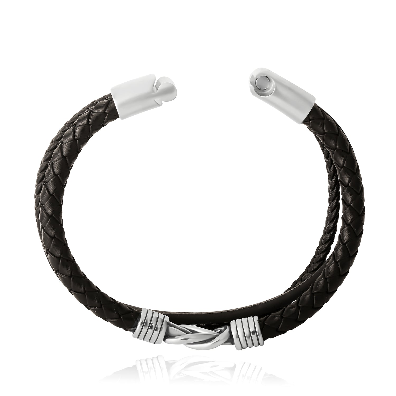 Lucky Brand Stainless Steel (316L) Knot 3-Row Bracelet