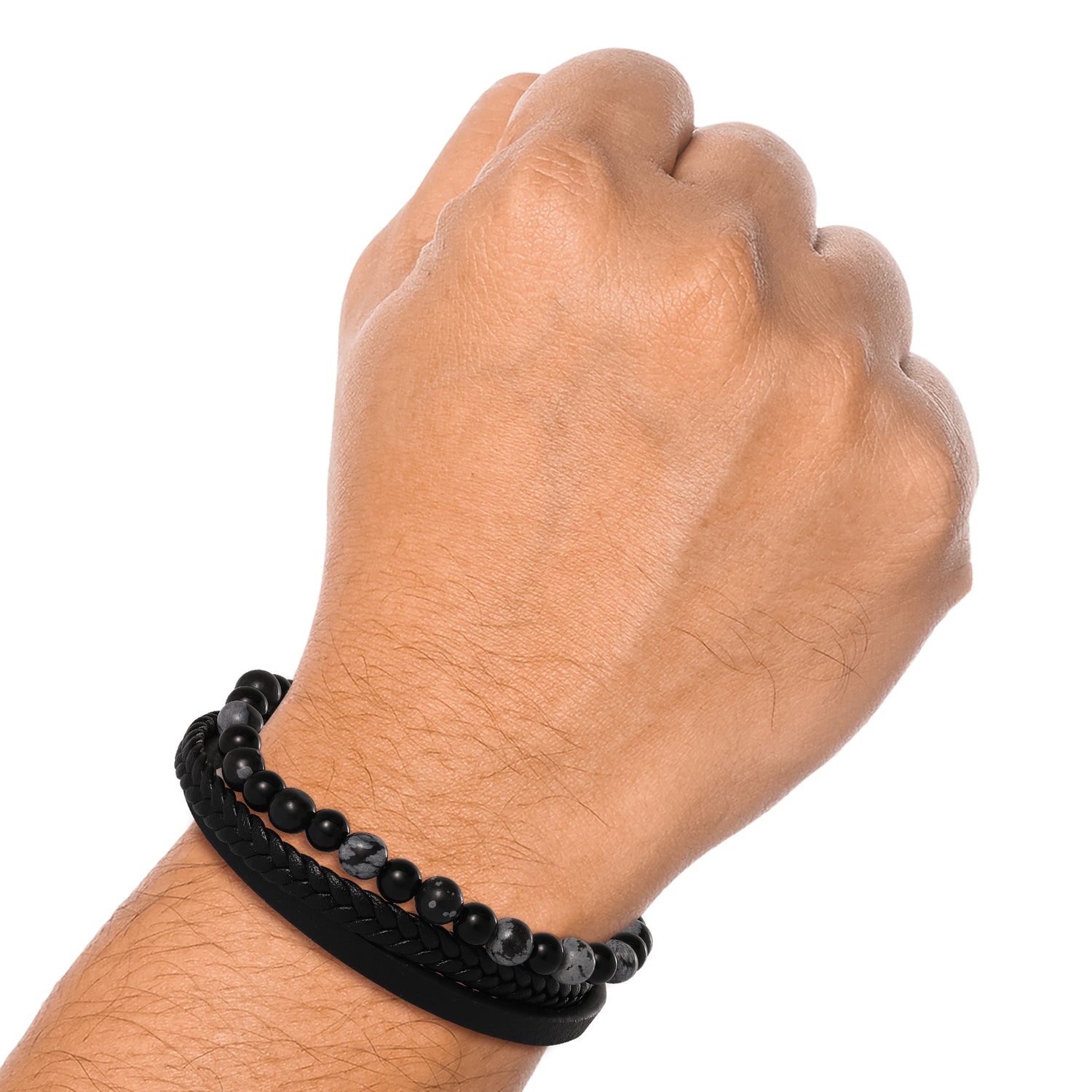 Lucky Brand Braided & Beaded Bracelet - 8.5''