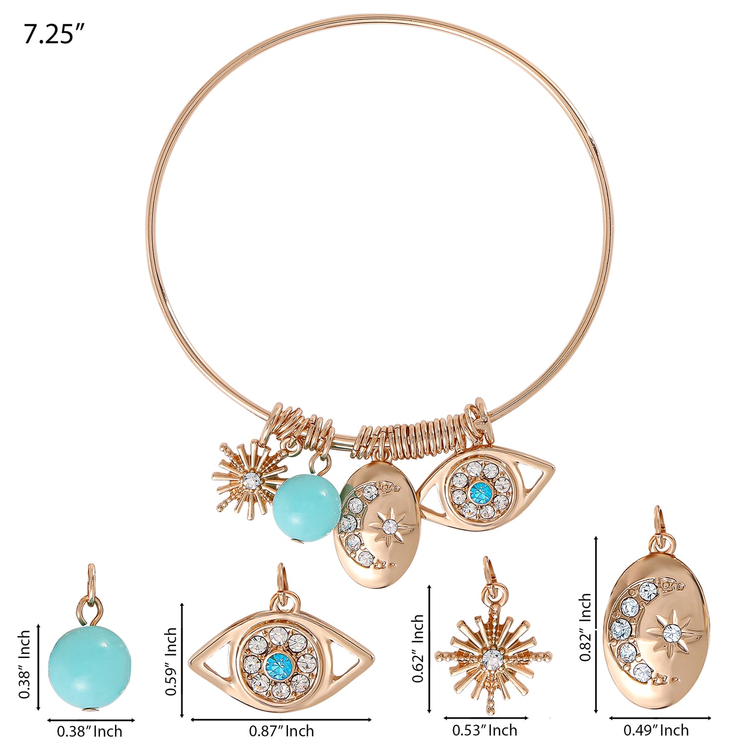 Jessica Simpson Turquoise Evil Eye Bracelet