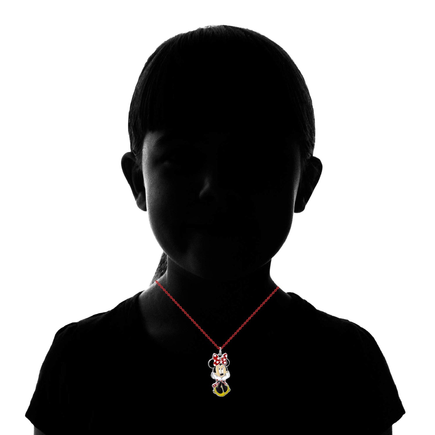 Disney Minnie Mouse Fashion Charm Necklace, 16” Chain