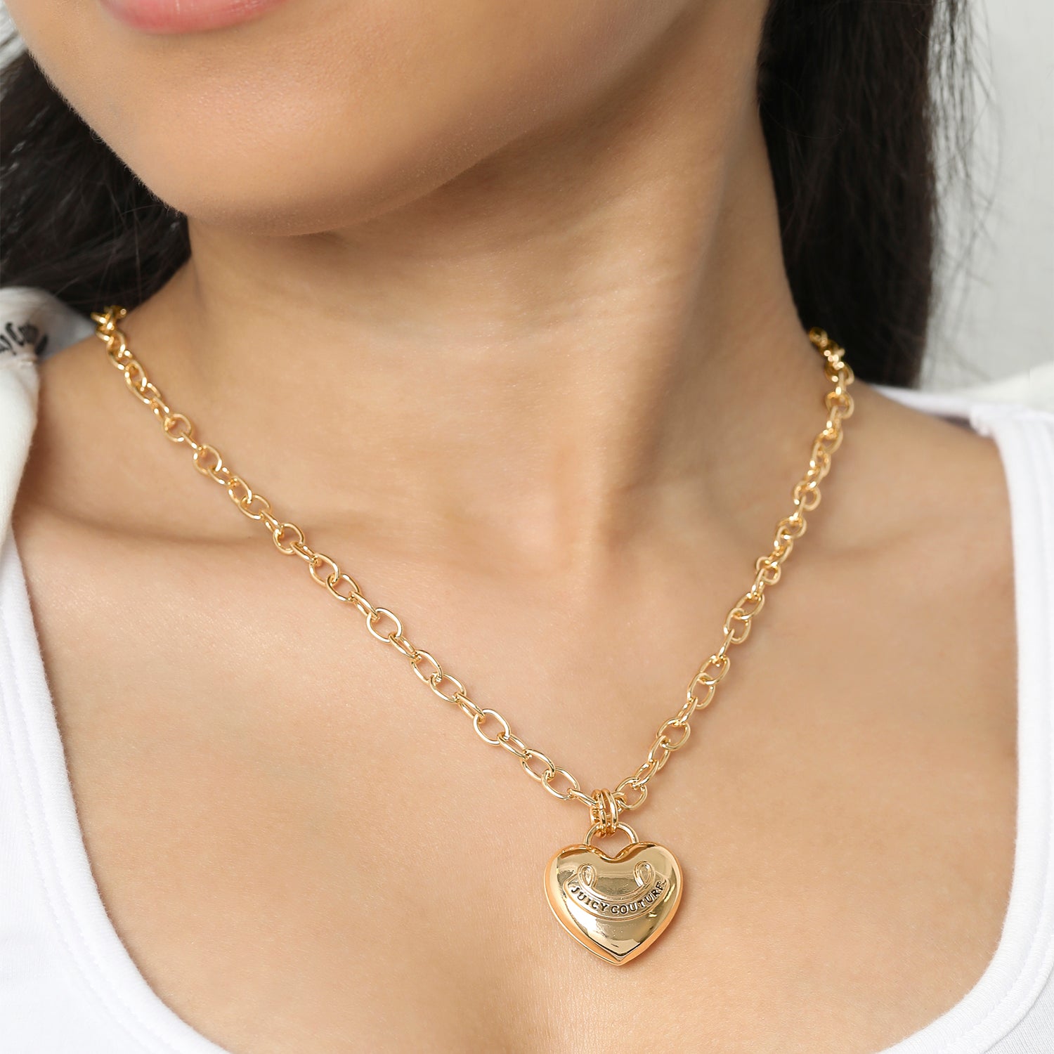 Juicy Couture Gold-Tone Heart Pendant Necklace