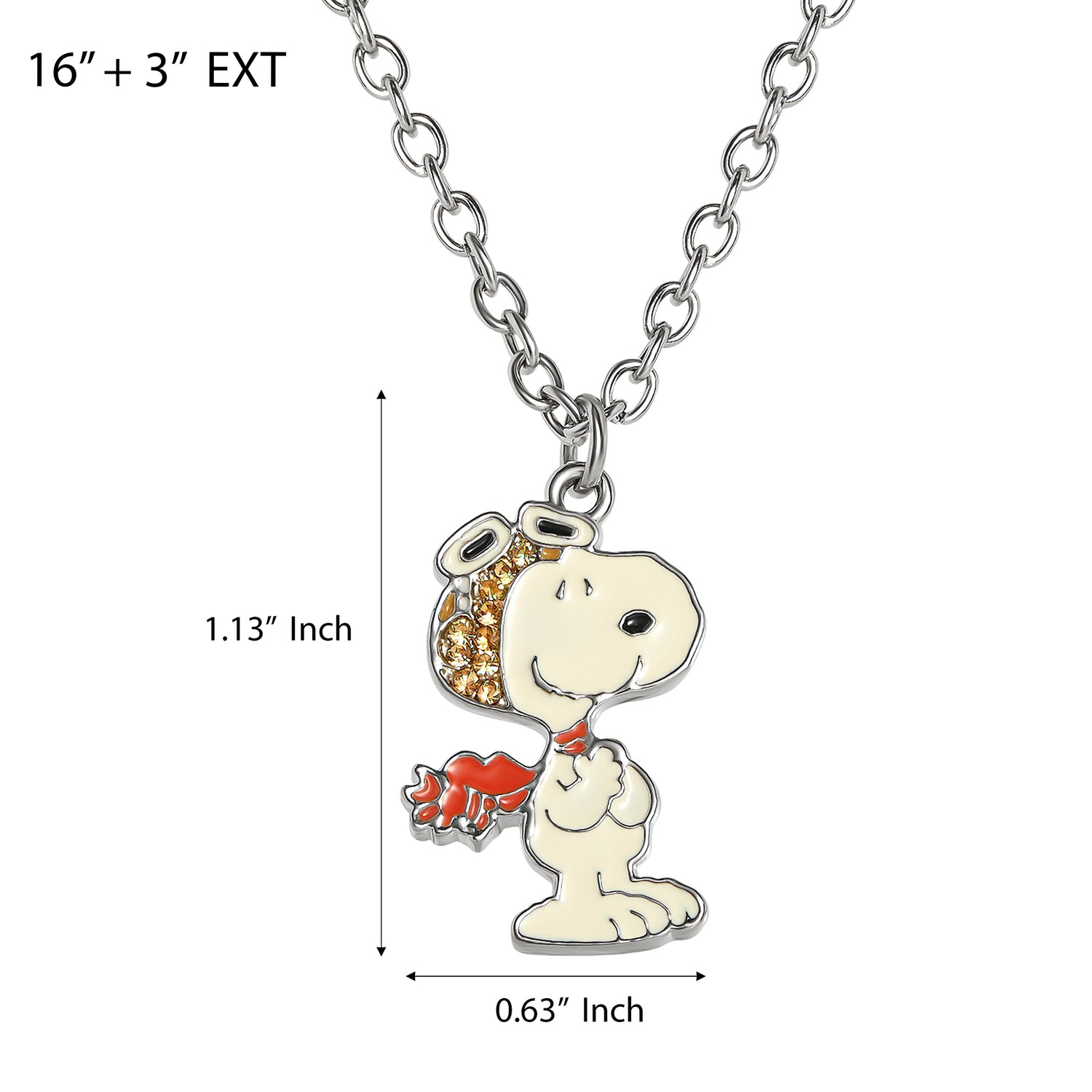 Peanuts Flying Ace Snoopy Necklace for Women Official License