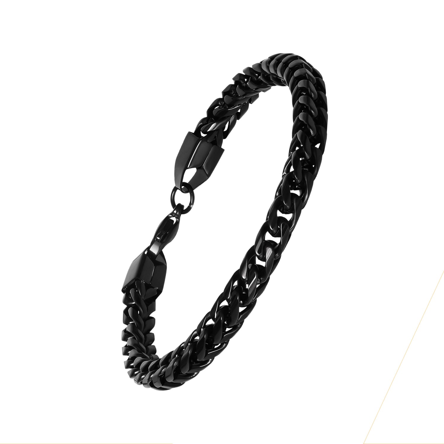 Lucky Brand Black 6MM Spiga Chain Bracelet - 8.75'' Chain