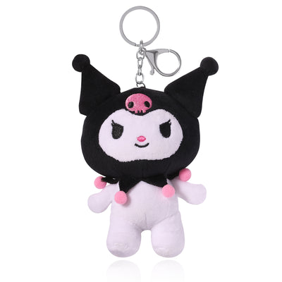 SALLY ROSE Hello Kitty and Friends Kuromi Keychain Plush Official License, Sanrio Keychain, Cute Bag Charm