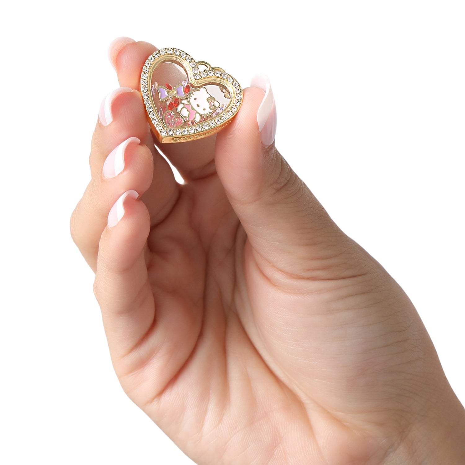Sanrio Hello Kitty Necklace Official License, Shaker Heart Pendant