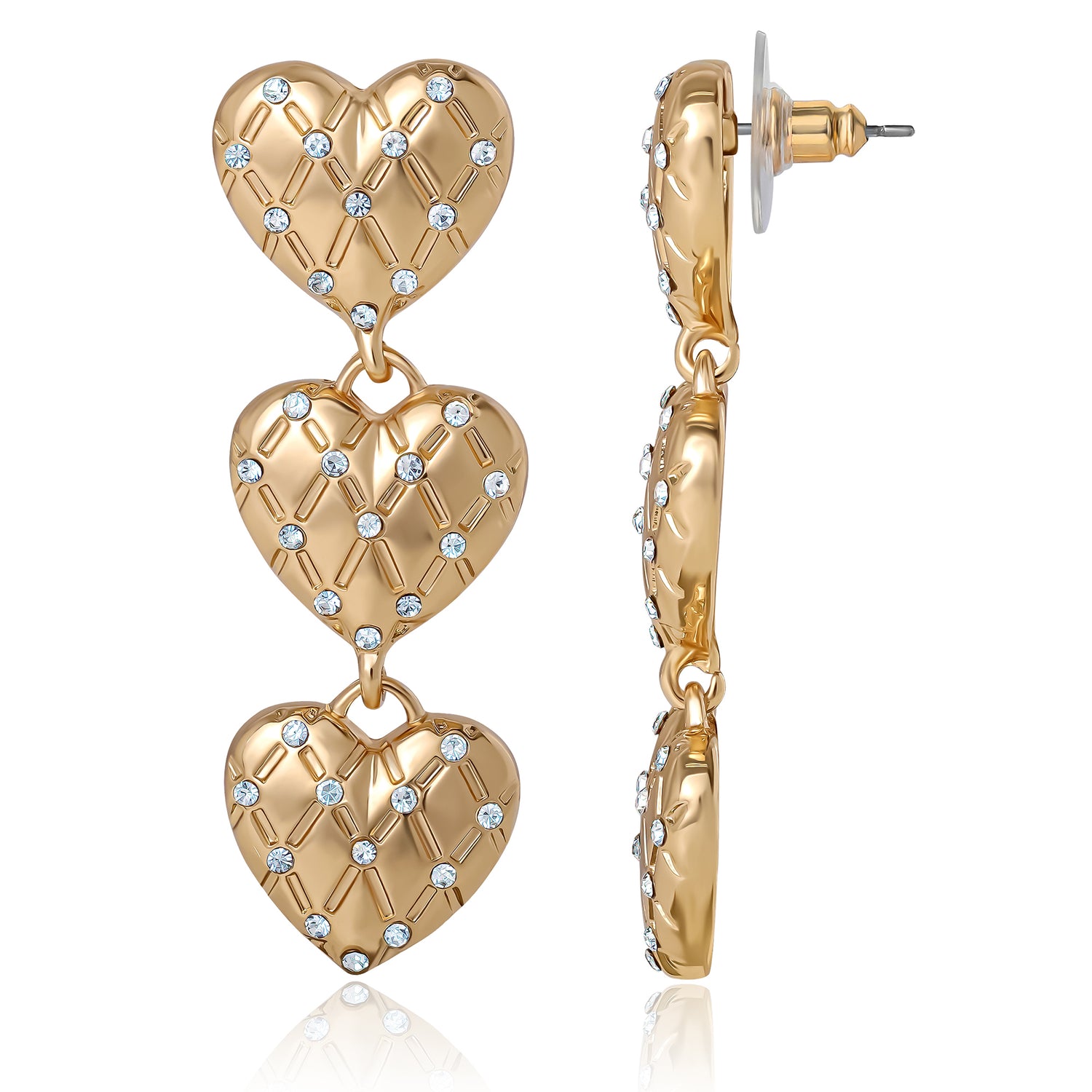 Juicy Couture Triple Heart Drop Earrings