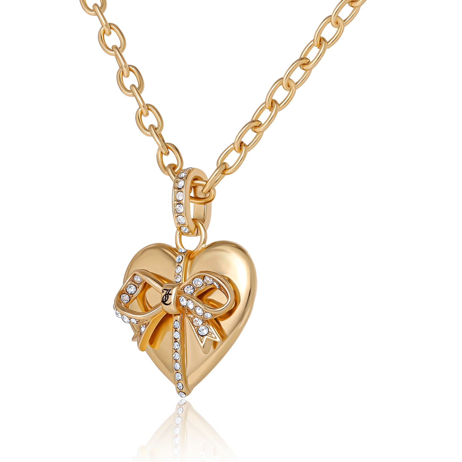 Juicy Couture Gold-Tone Heart Charm Necklace - 18 +2 ''