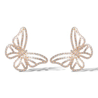 JS Jessica Simpson Textured Butterfly Stud Earrings in Gold-Tone