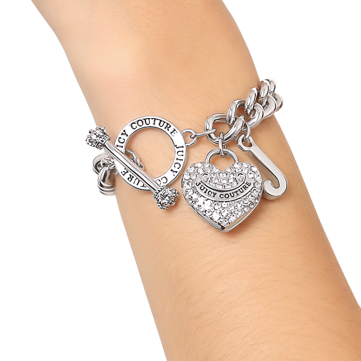 Juicy Couture Heart Toggle Charm Bracelet