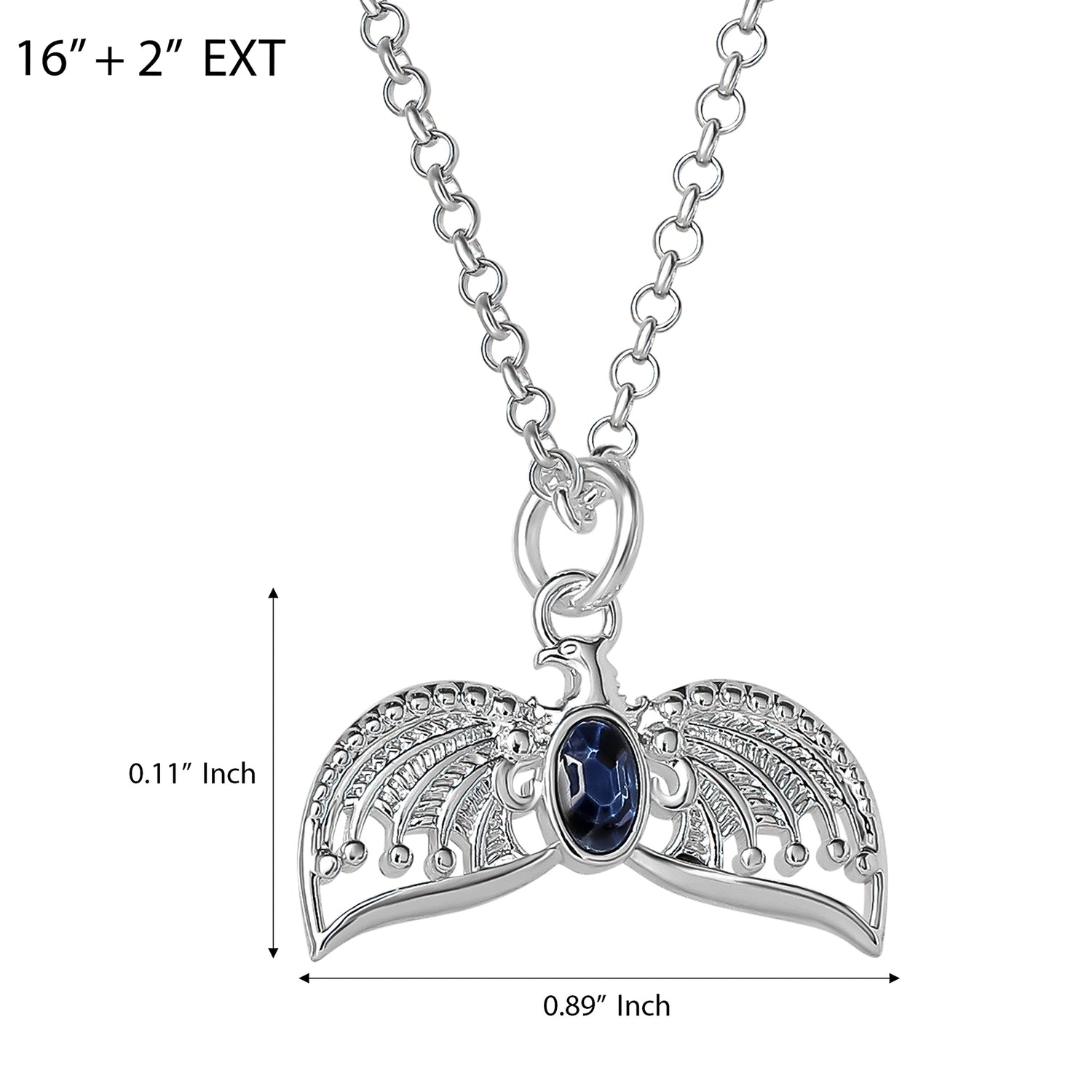 Harry Potter Ravenclaw Necklace for Women Official License, 16"+2"