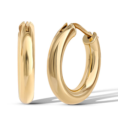 Jessica Simpson Polished Gold-Tone Chunky Hoop Earrings