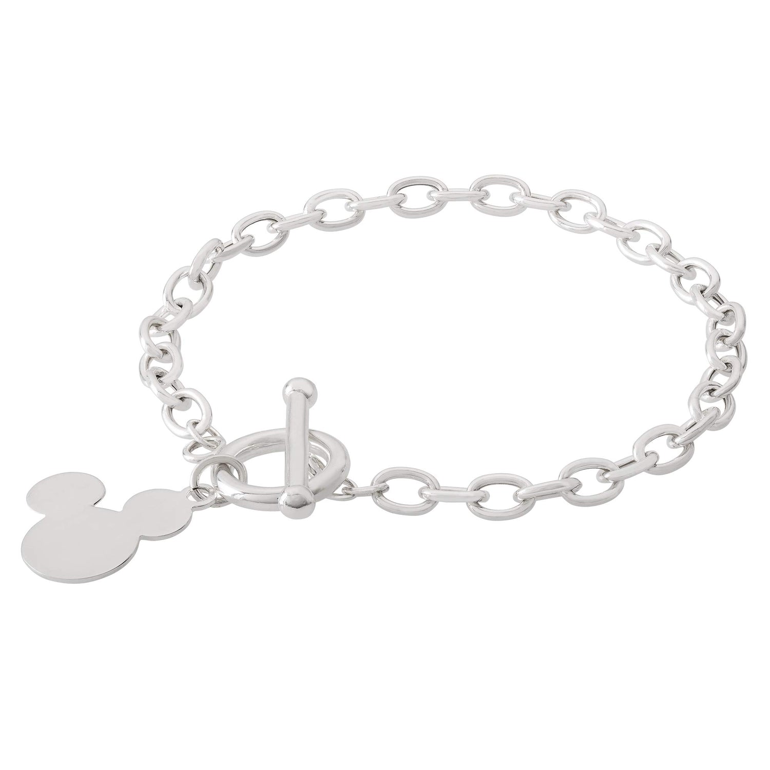 Disney Mickey Mouse Jewelry, Sterling Silver Toggle Bracelet