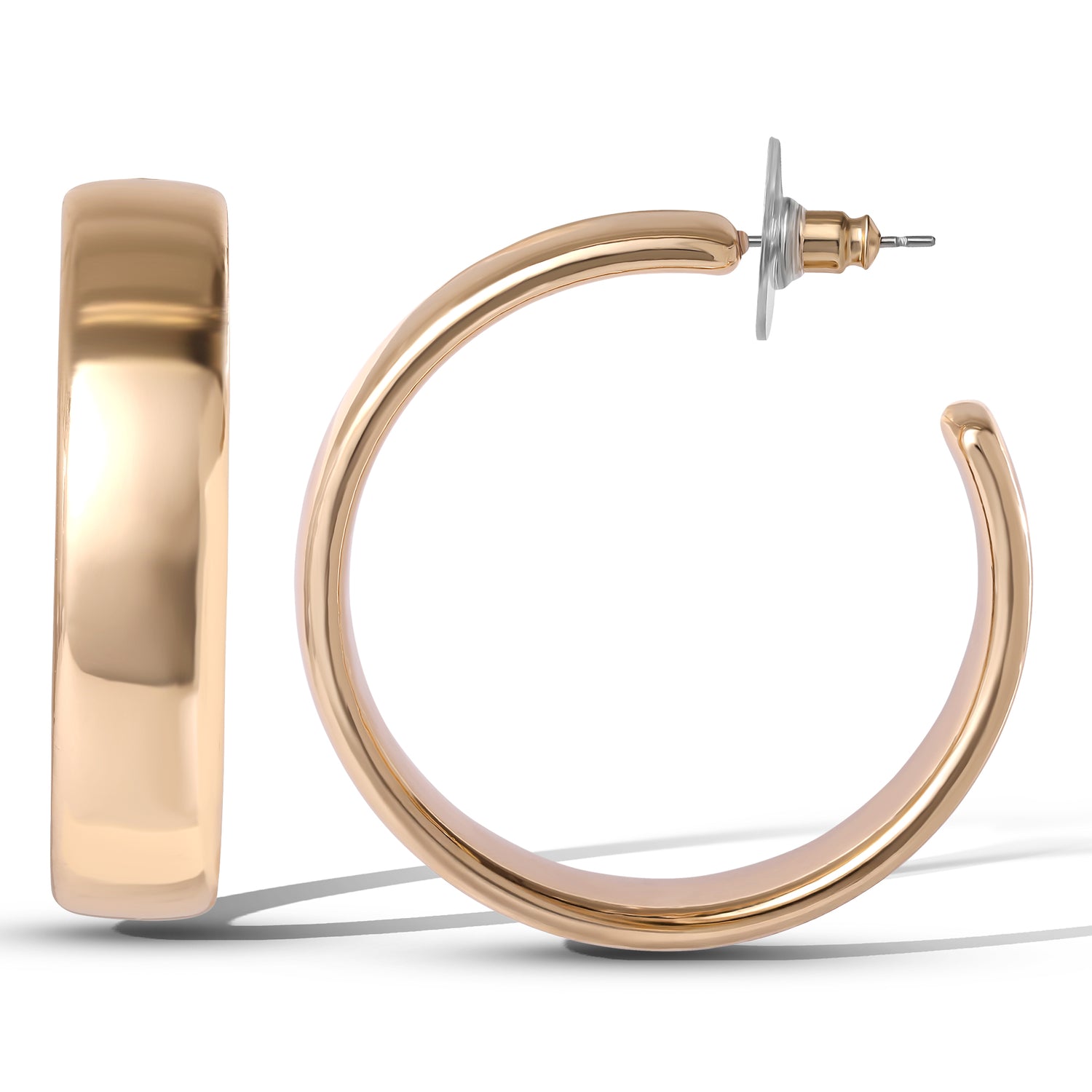 JS Jessica Simpson Textured Half Hoop Earrings