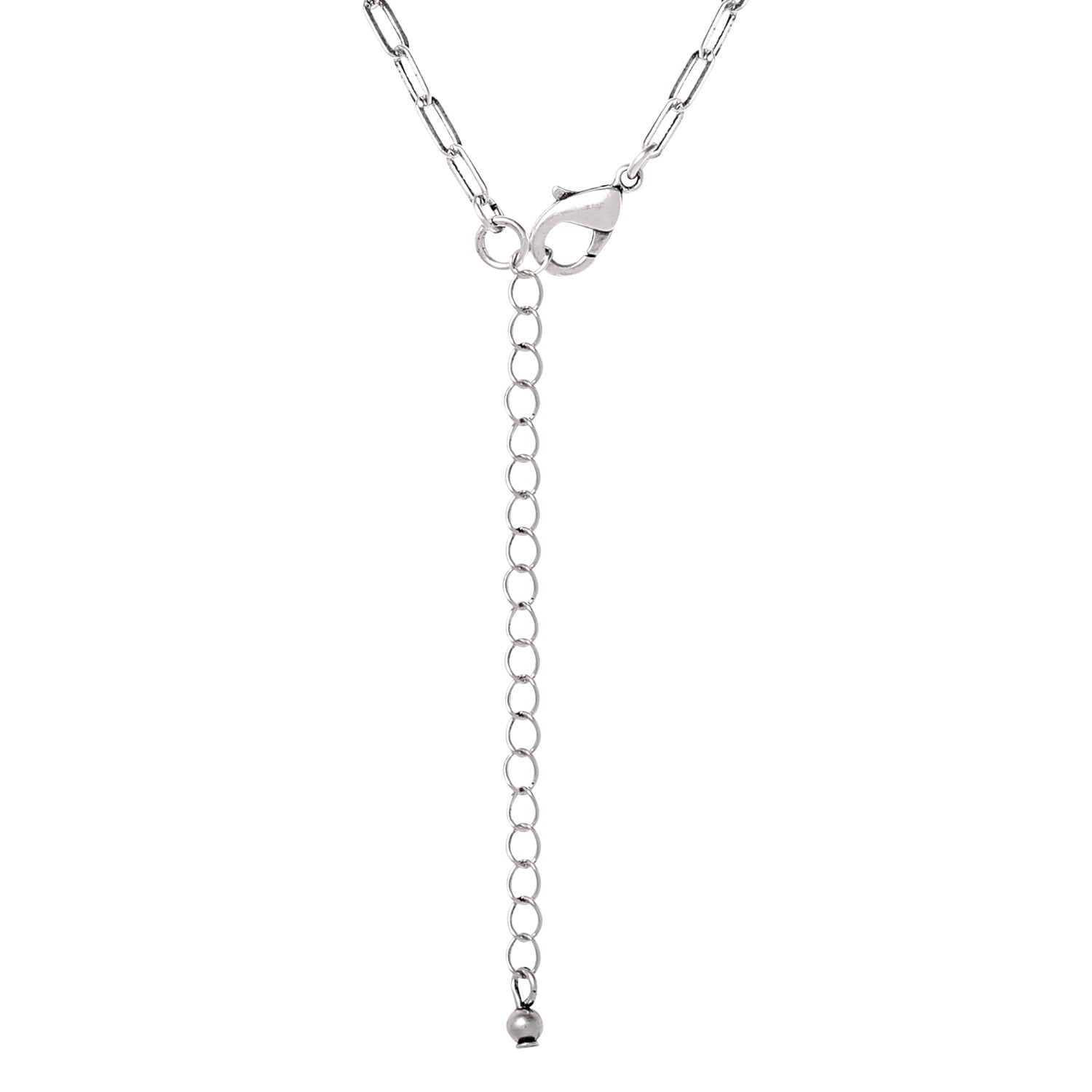 JS Jessica Simpson Turquoise & Feather Pendant Necklace in Antique Silver