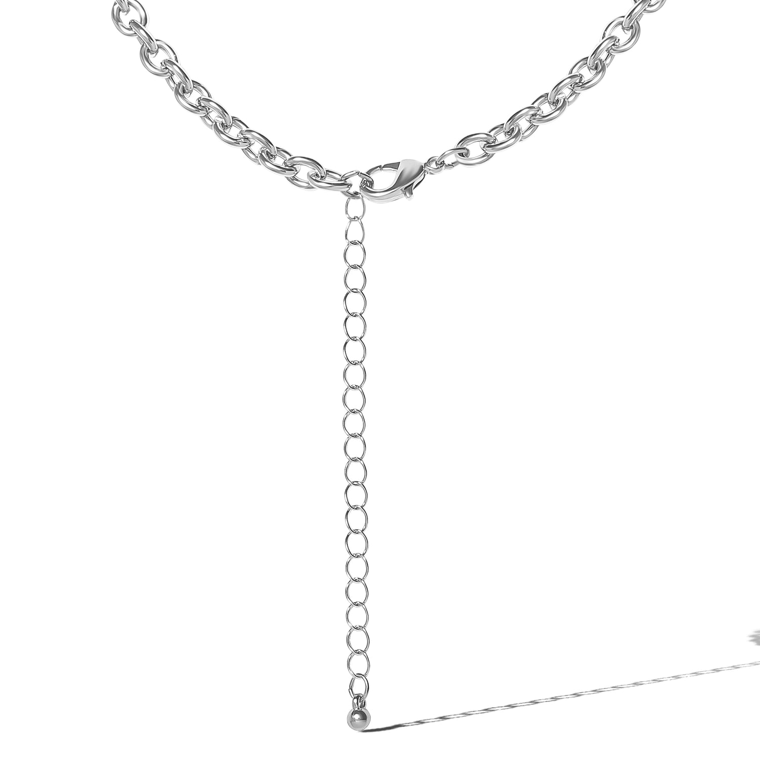 Jessica Simpson Silver-Tone Pave Crystal Heart Lock Necklace