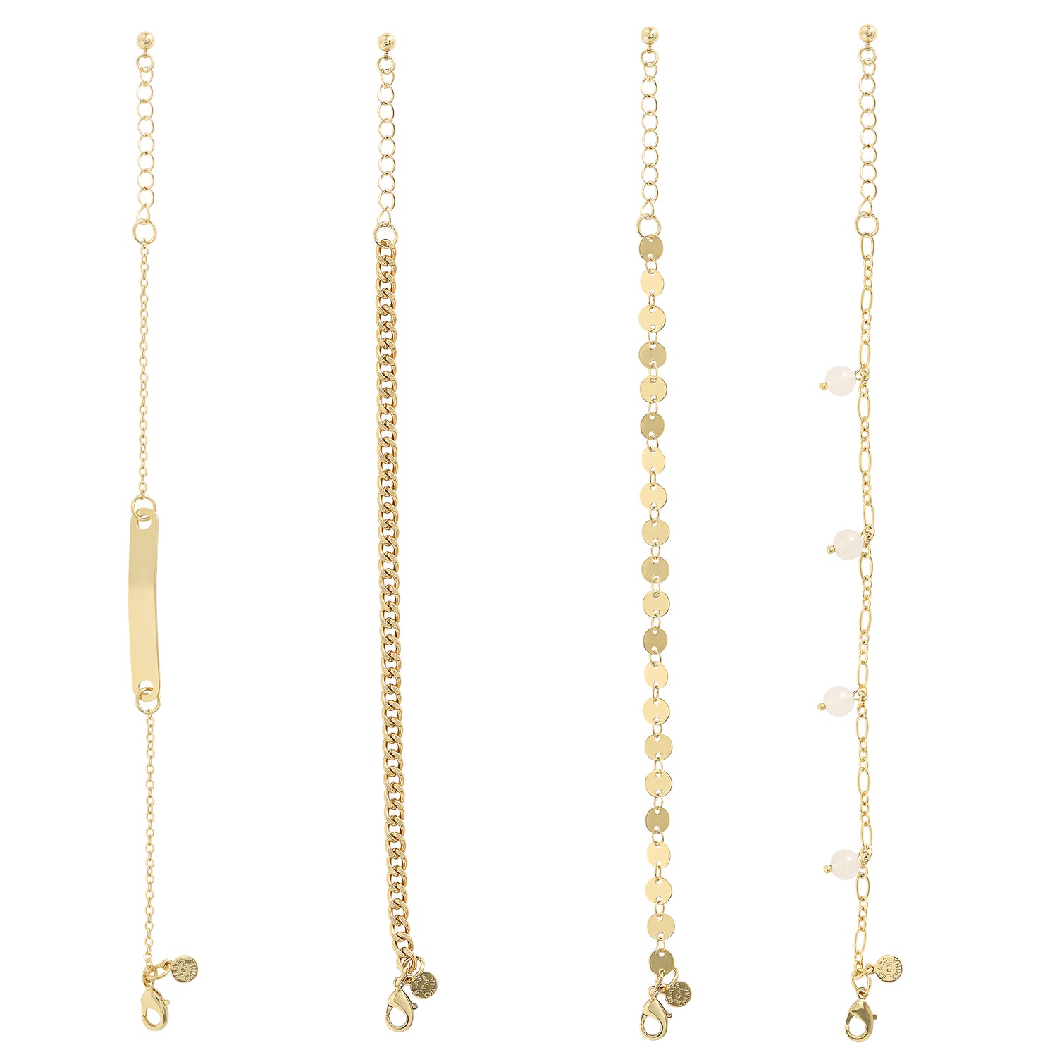 Jessica Simpson Gold-Tone Layered Bracelet Set – 4 Piece Set