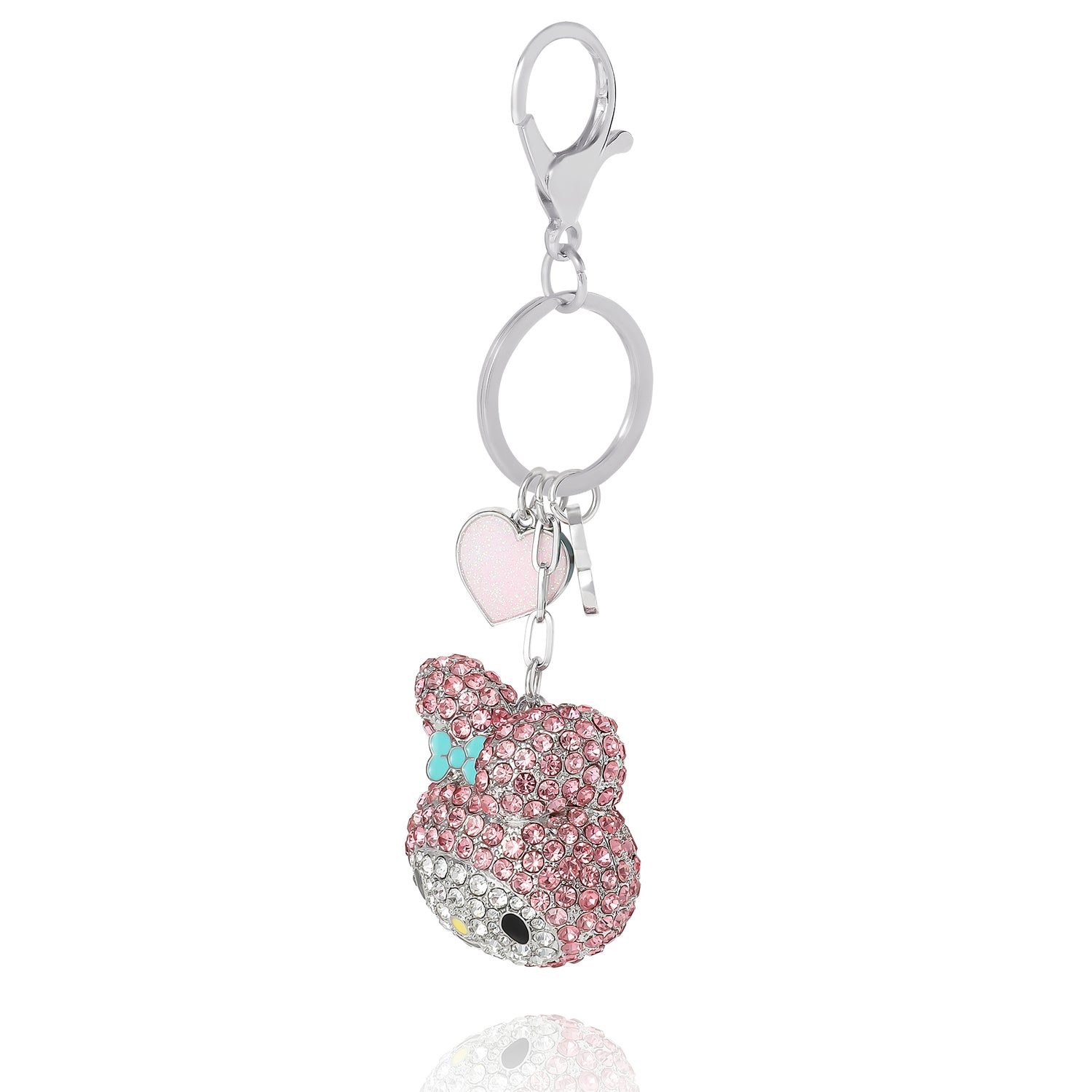 My Melody Crystal Cluster Pavé Bag Charm Keychain – Officially Licensed Sanrio