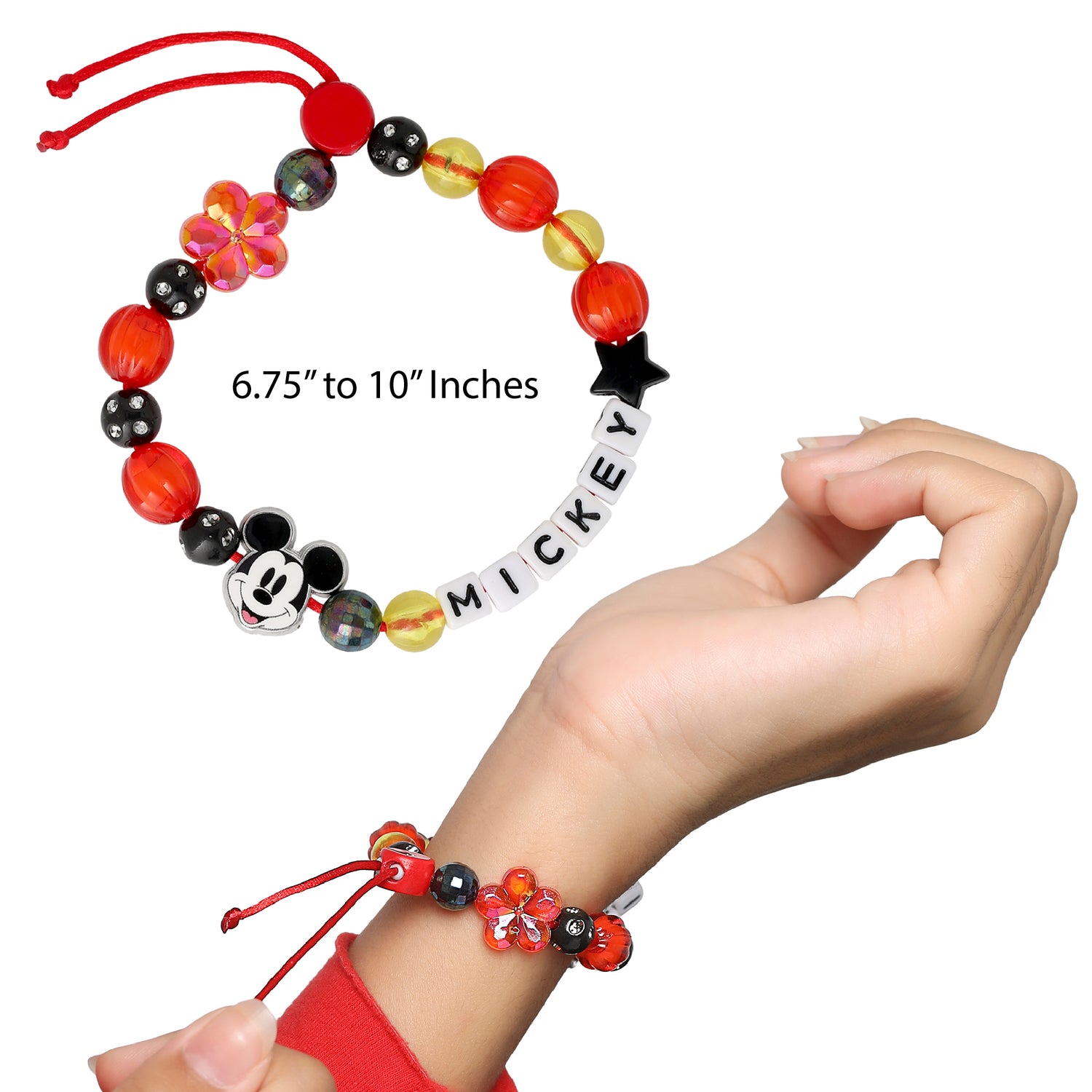 Disney Mickey Mouse Bracelet Set for Girls 2-Piece Official License