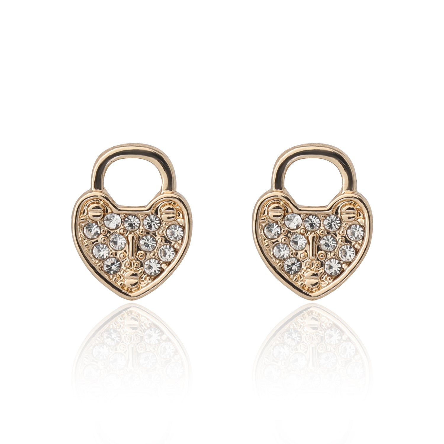 Juicy Couture Key Charm Layered Necklace and Lock Earring Set