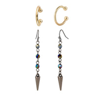 K-Pop Demon Hunters Rumi Ear Cuff & Drop Earrings Official License, Gold-Tone, K-Pop Gifts