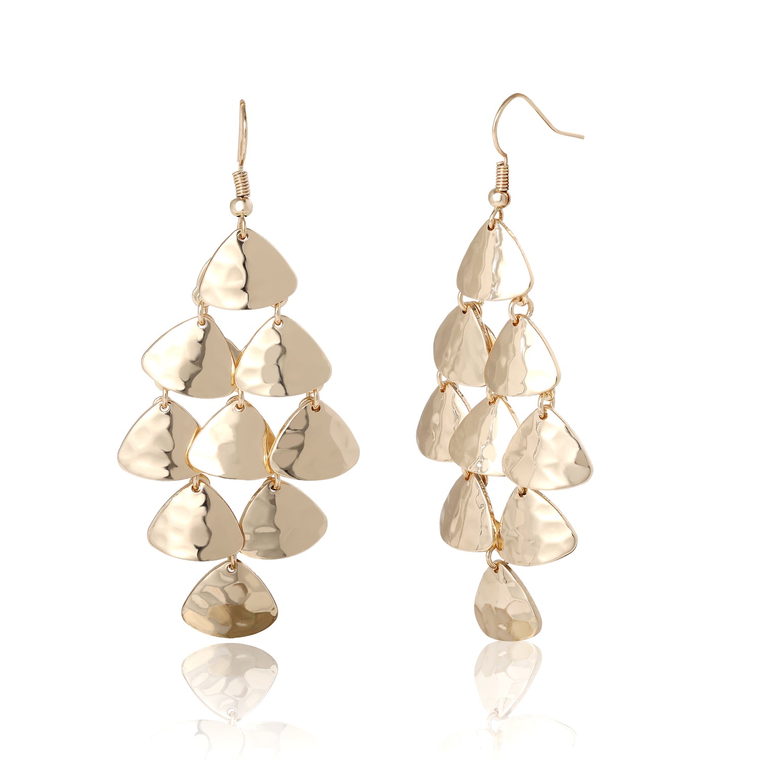 BCBGeneration Layered Triangle Drop Earrings