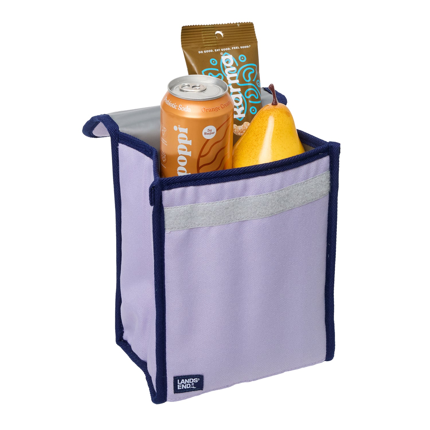 Lands' End Small Cooler Bag Polyester Canvas, Soft Cooler Lunch Box for Women and Men (Lilac) - Lilac