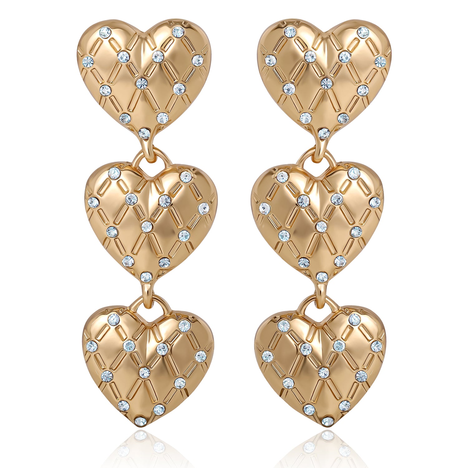 Juicy Couture Triple Heart Drop Earrings