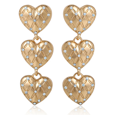 Juicy Couture Triple Heart Drop Earrings