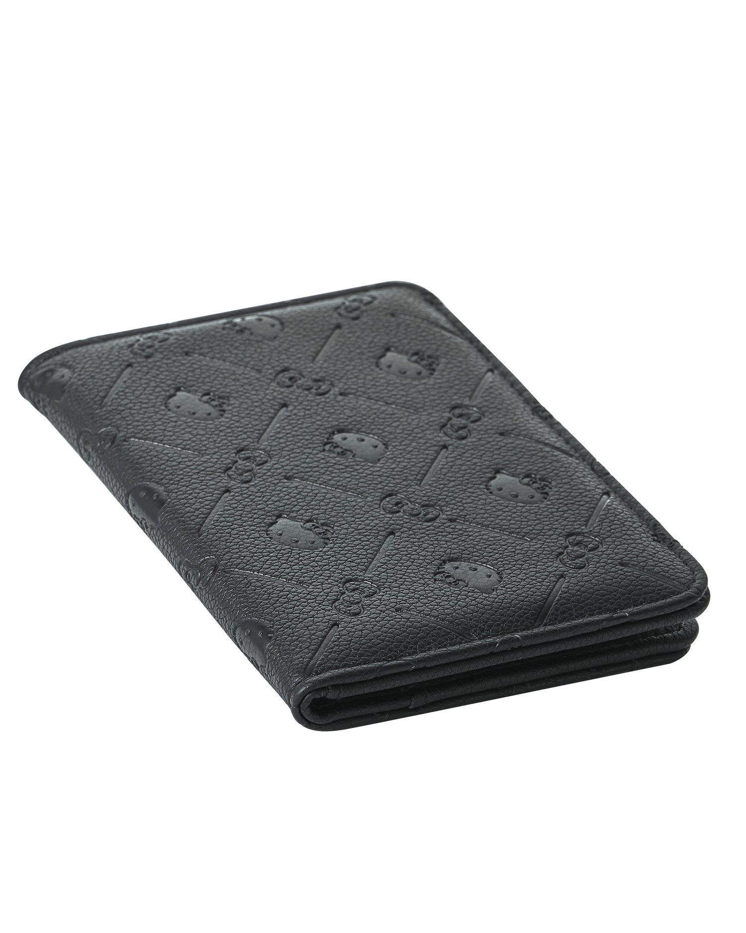 Hello Kitty Passport Holder for Travel Official License, Black Passport Cover for Women, Sanrio Gifts - Black