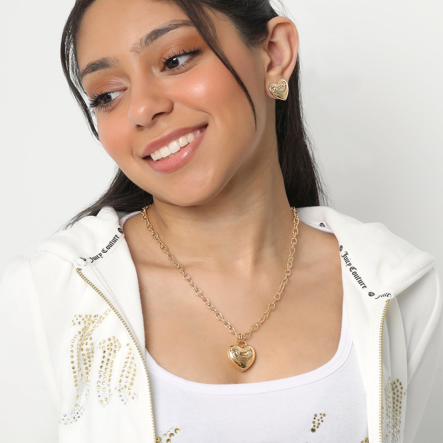 Juicy Couture Gold-Tone Heart Pendant Necklace