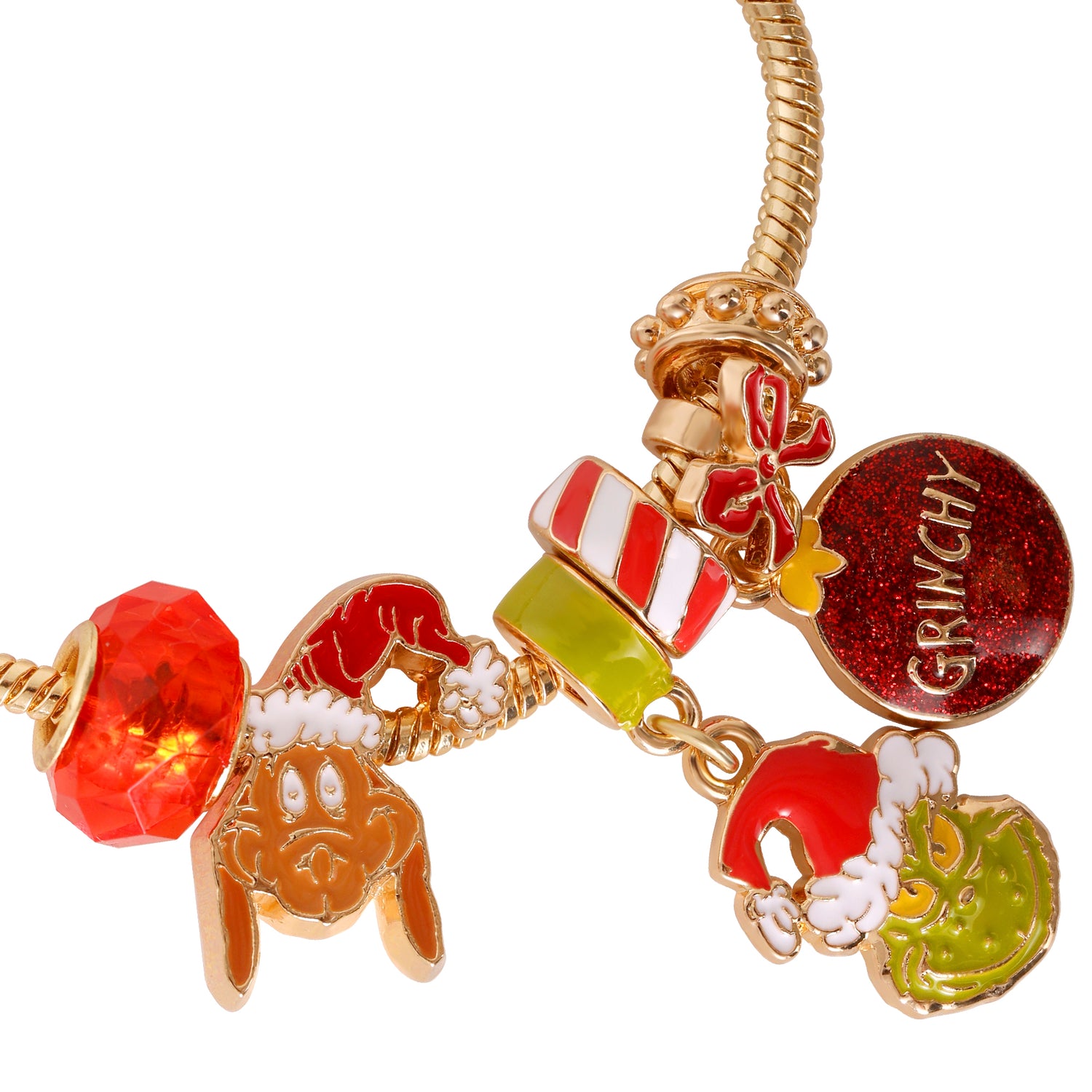 The Grinch Charm Bracelet for Women Official License, 7"