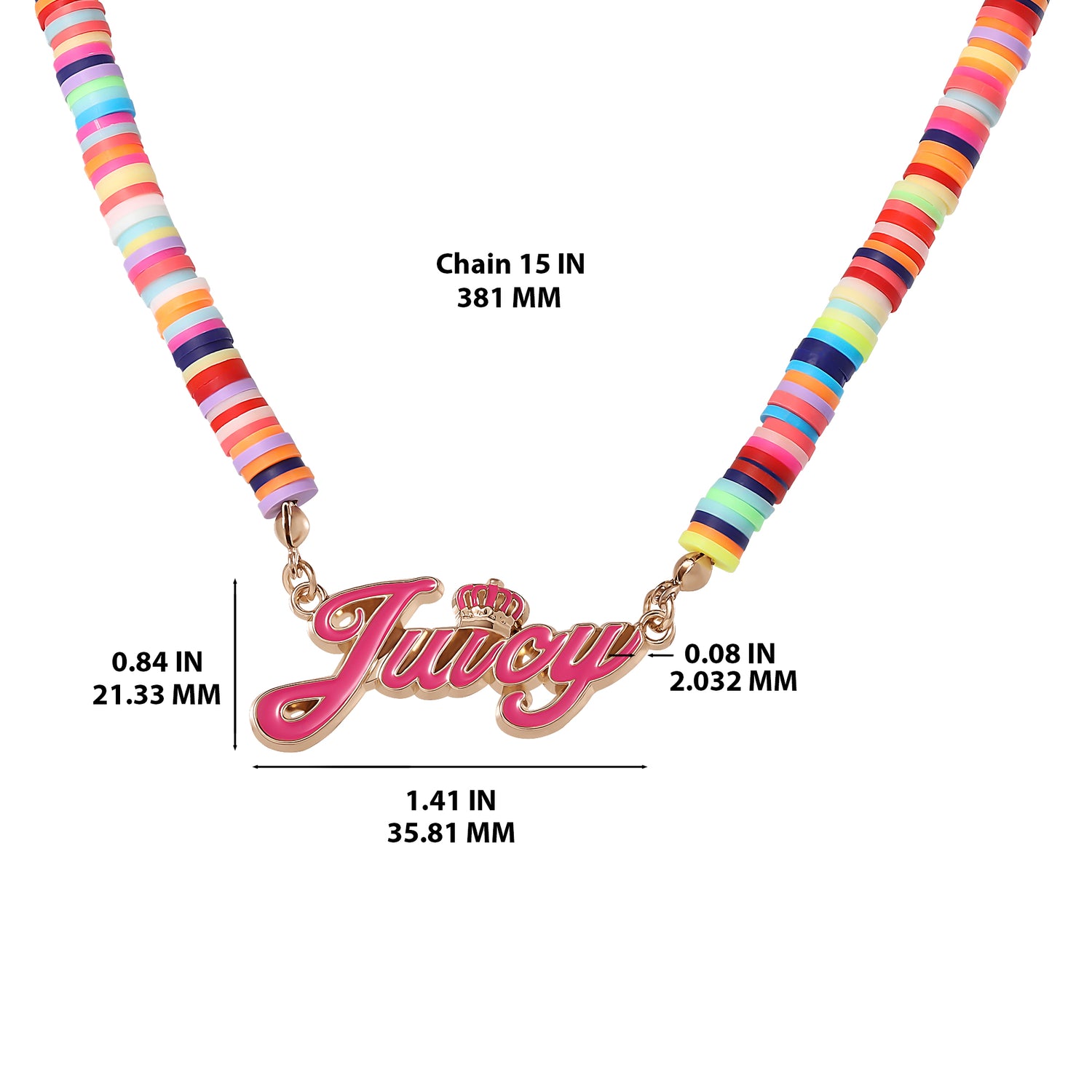 Juicy Couture Kids 15+2" Confetti Beaded Necklace