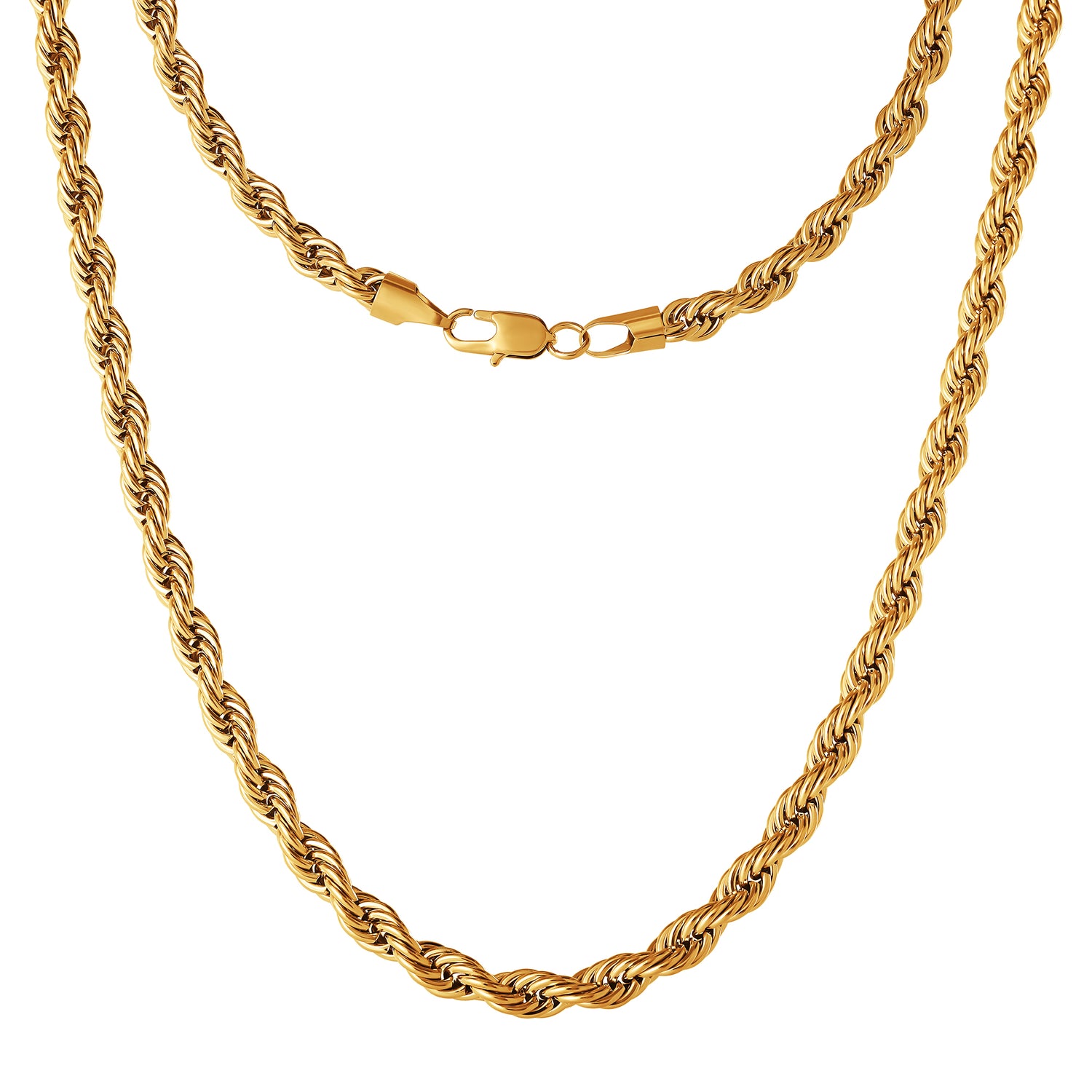 Lucky Brand Mens Gold-Tone Rope Chain Necklace - 22'' Chain