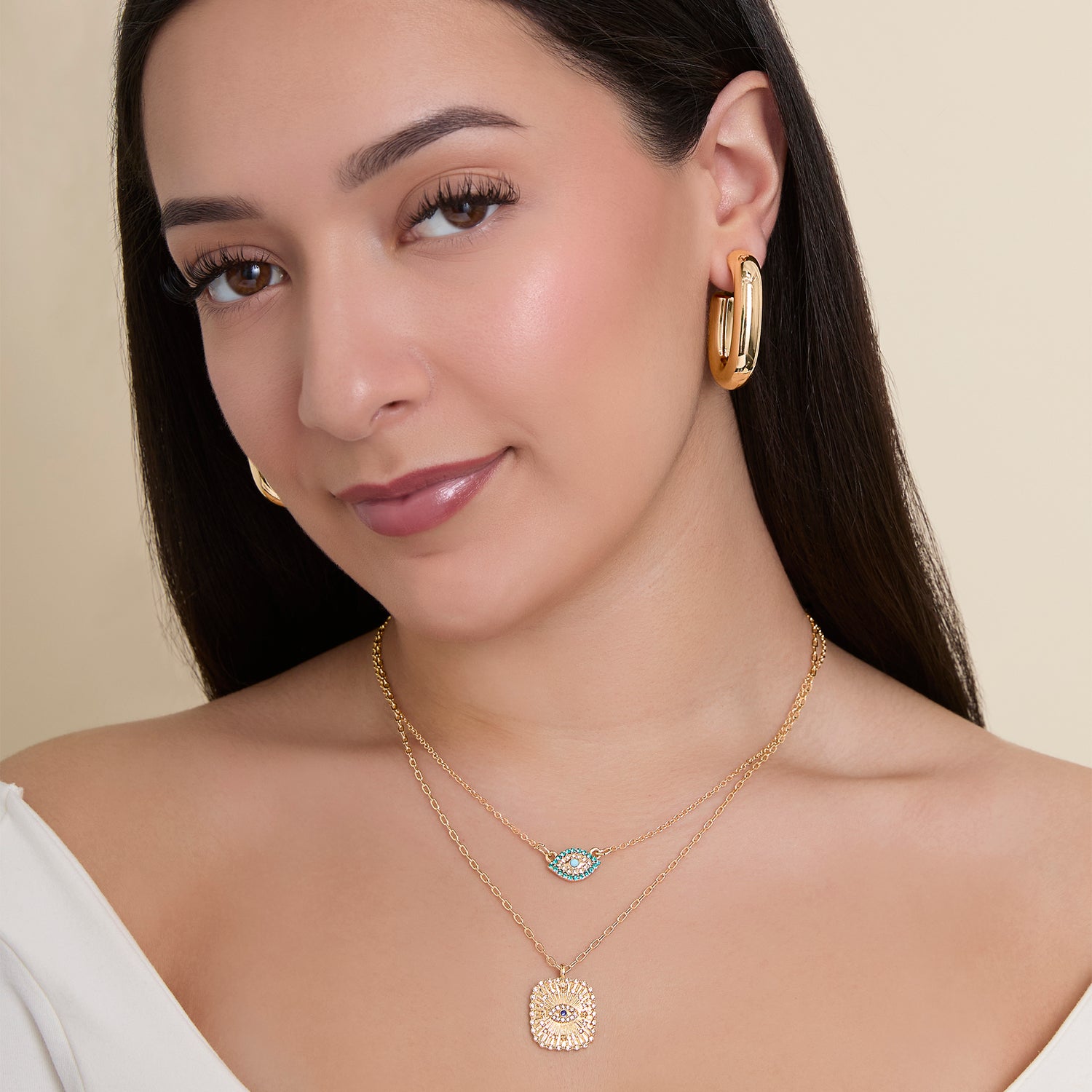 Jessica Simpson Gold-Tone Hoop Earring Set