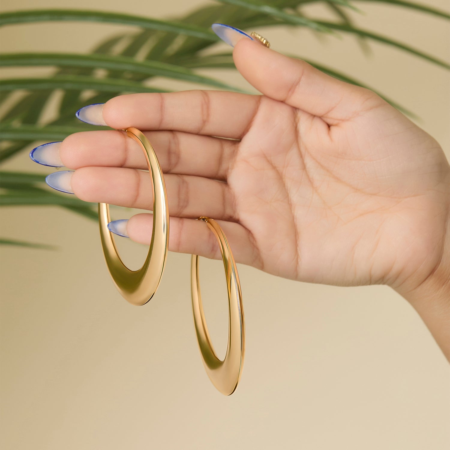 Jessica Simpson Bold Crescent Hoop Earrings