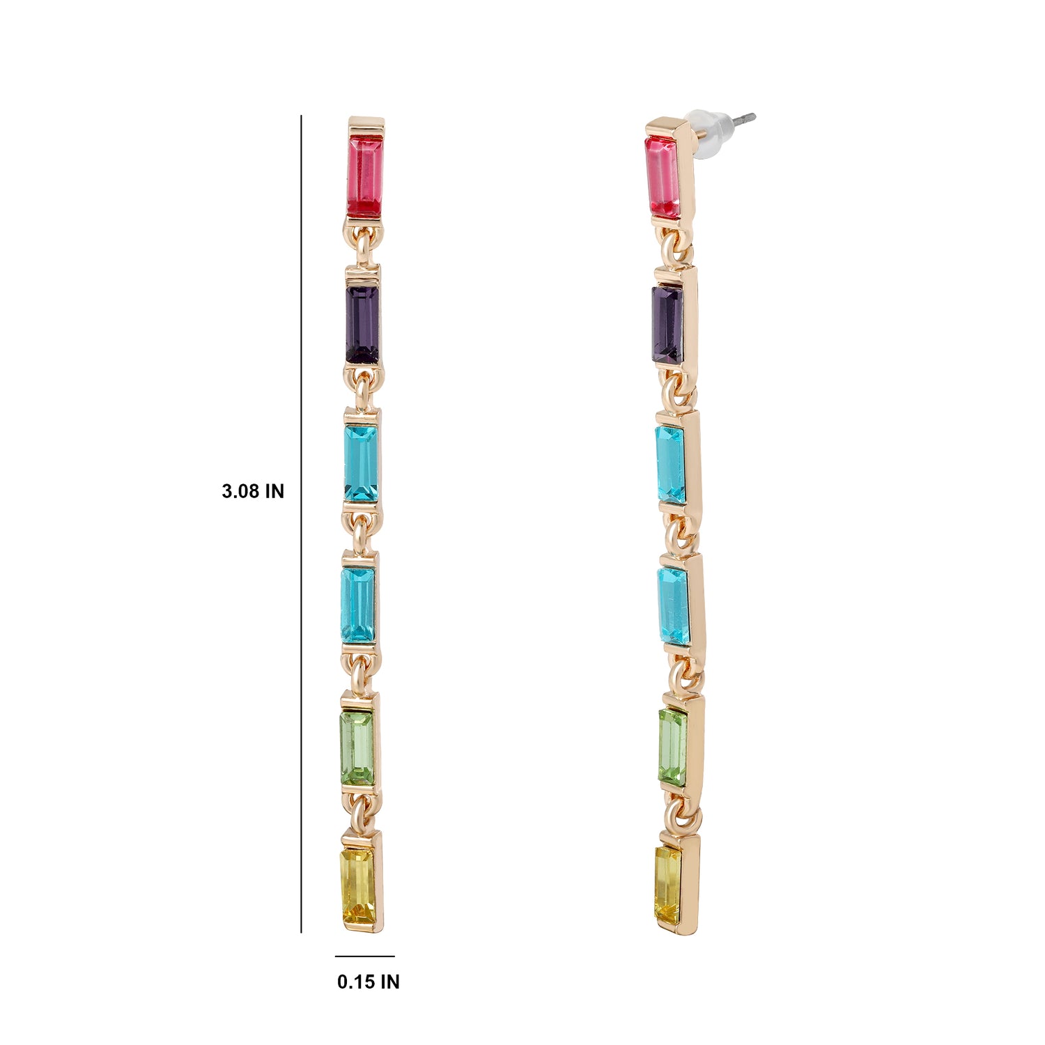 BCBGeneration Rainbow Linear Drop Earrings