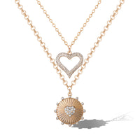 JS Jessica Simpson Gold Silver Heart Eye Layered Necklace Set