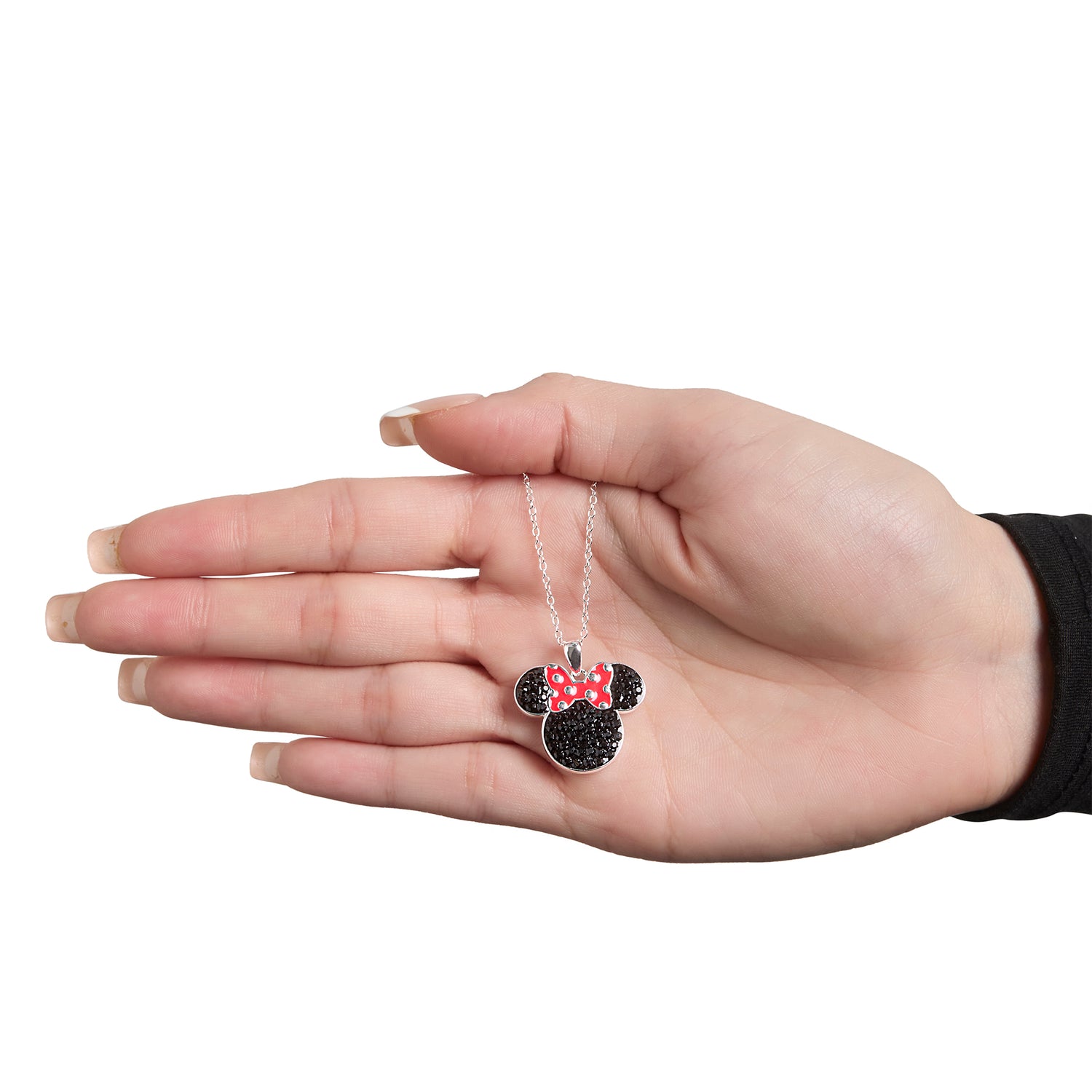 Disney Minnie Mouse Red Bow Pendant Necklace