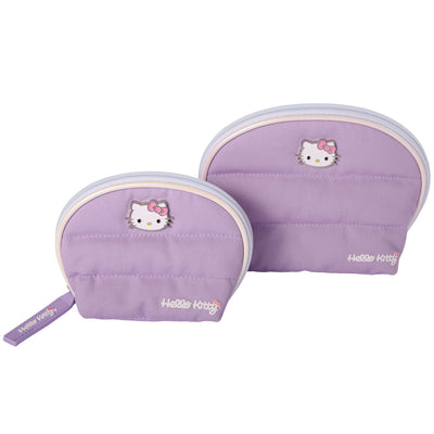 SALLY ROSE Sanrio Hello Kitty Makeup Bag Set Official License, Quilted Dome Cosmetic Travel Bags, Cute Make Up Bags
