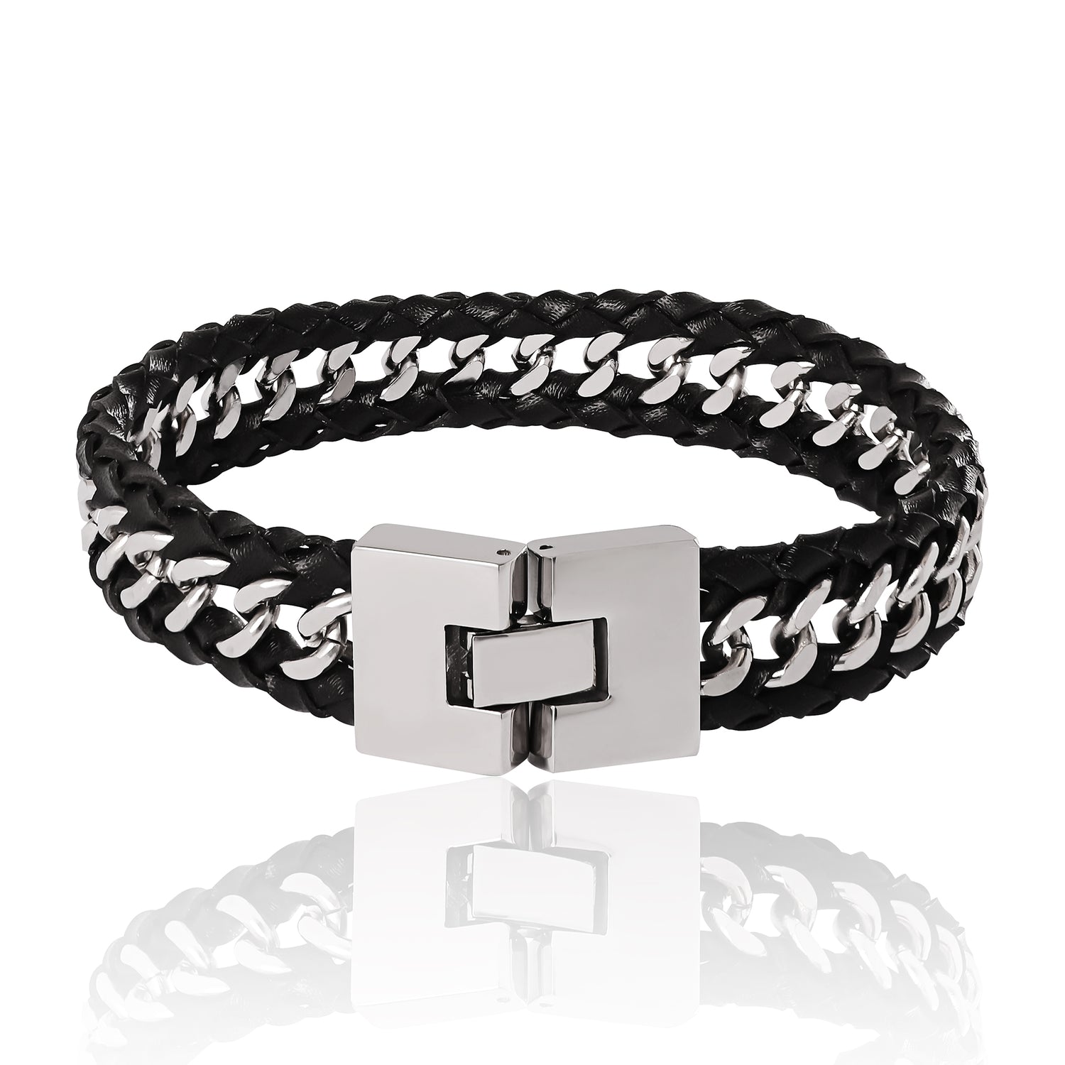 Lucky Brand Braided Chain Overlay Bracelet - 8.5''